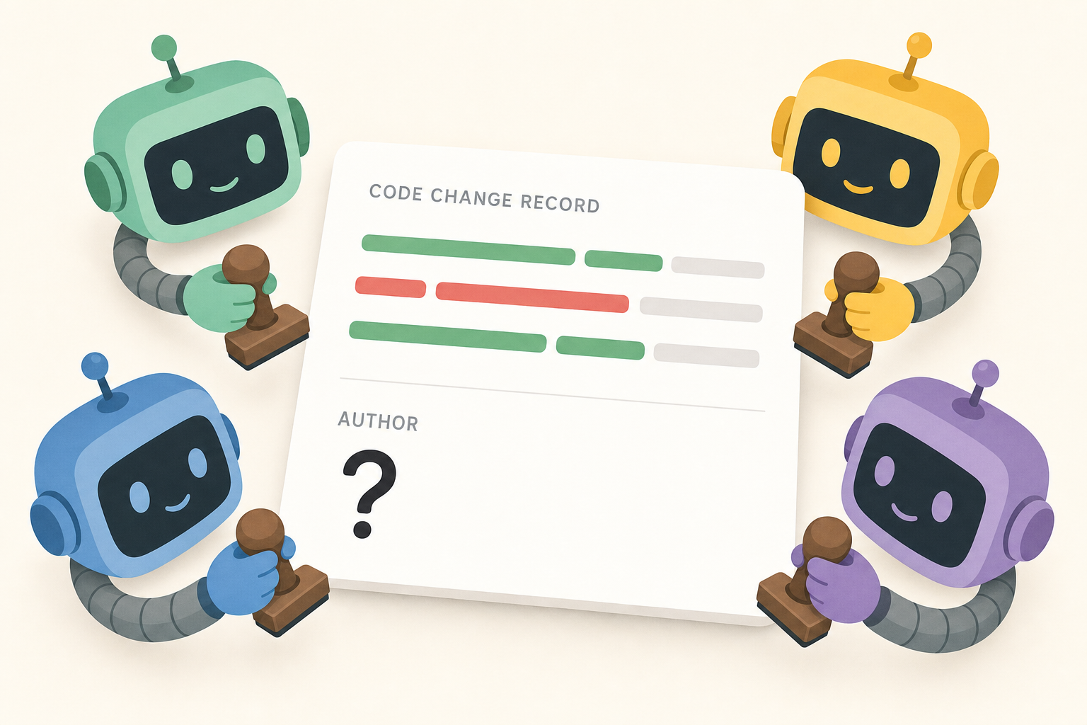 A code change record whose author field remains a question mark