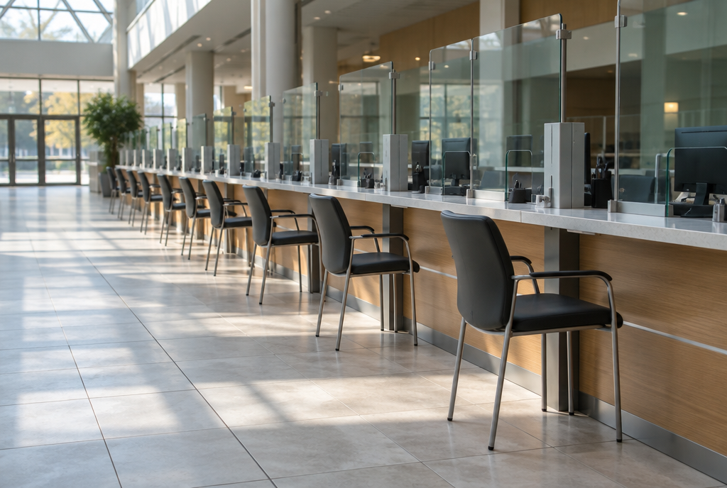 One counter taking files one by one, or thirty counters open at the same time