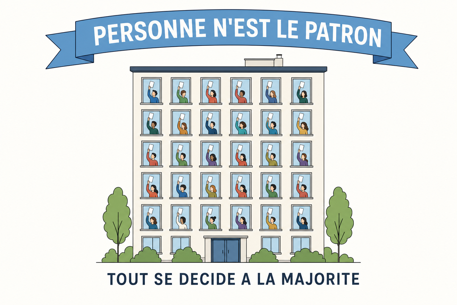 Un immeuble ou chaque habitant vote, personne n'est le patron